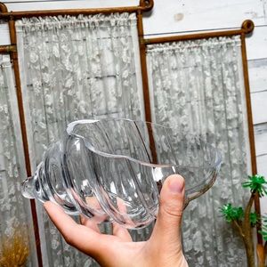 Glass SeaShell Display Bowl